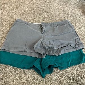 Merona Gray and Teal Shorts Size 8